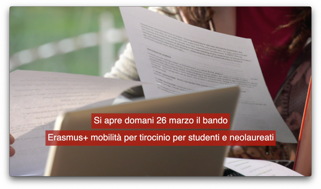 Bando Erasmus+ Mobilità per tirocinio
