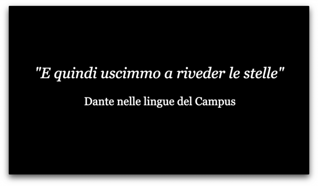 “E quindi uscimmo a riveder le stelle”